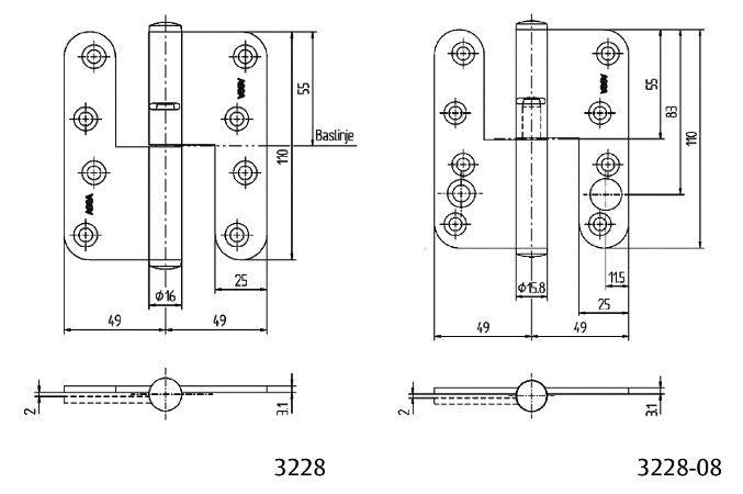 3228 och 3228-08 måttskiss