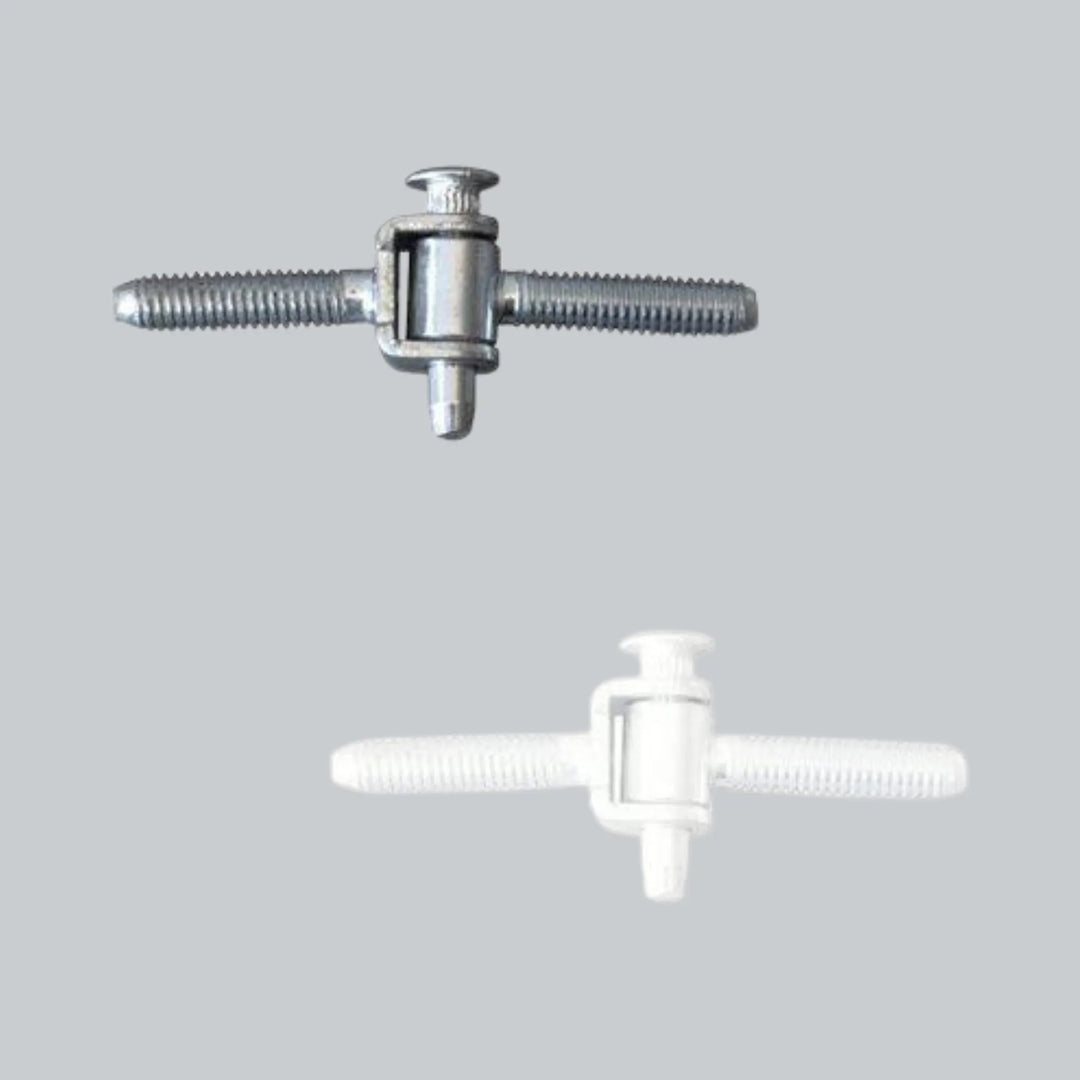Bultgångjärn M8 X 40 förzinkad och vitlack Otlav