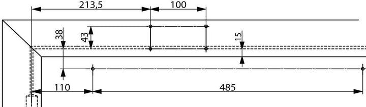 DC700 karmmontering anslagssidan måttskiss