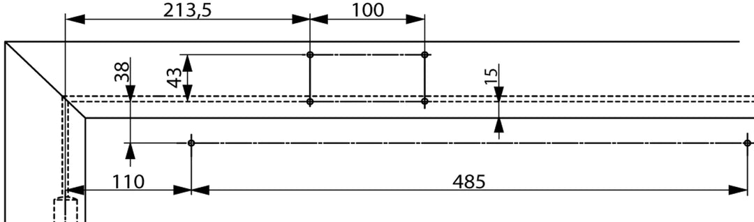 DC700 karmmontering anslagssidan måttskiss