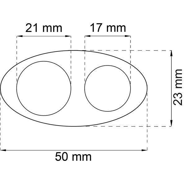 Dörrtrycksbuffert Kombo plast HABO Ritning