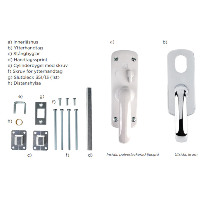 Innehåll portlåsa m vred VÄ