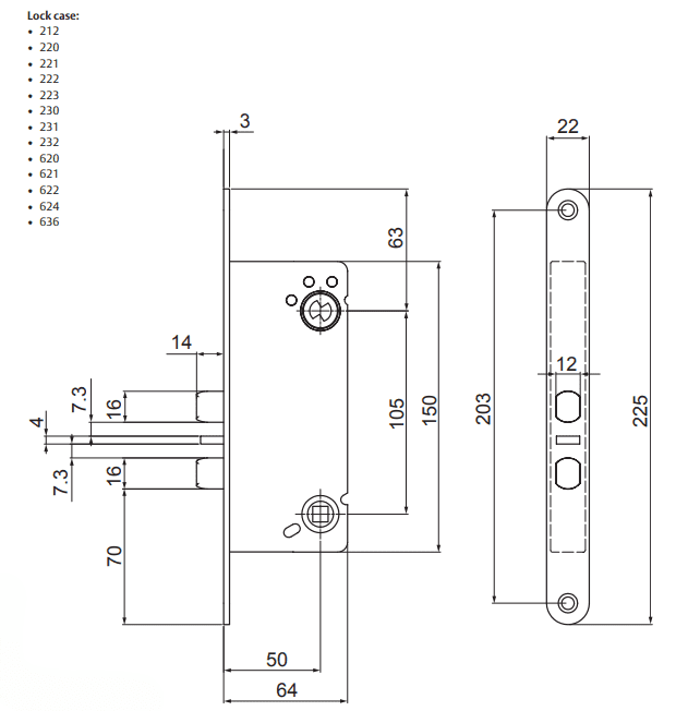 Låshus connect 50-70