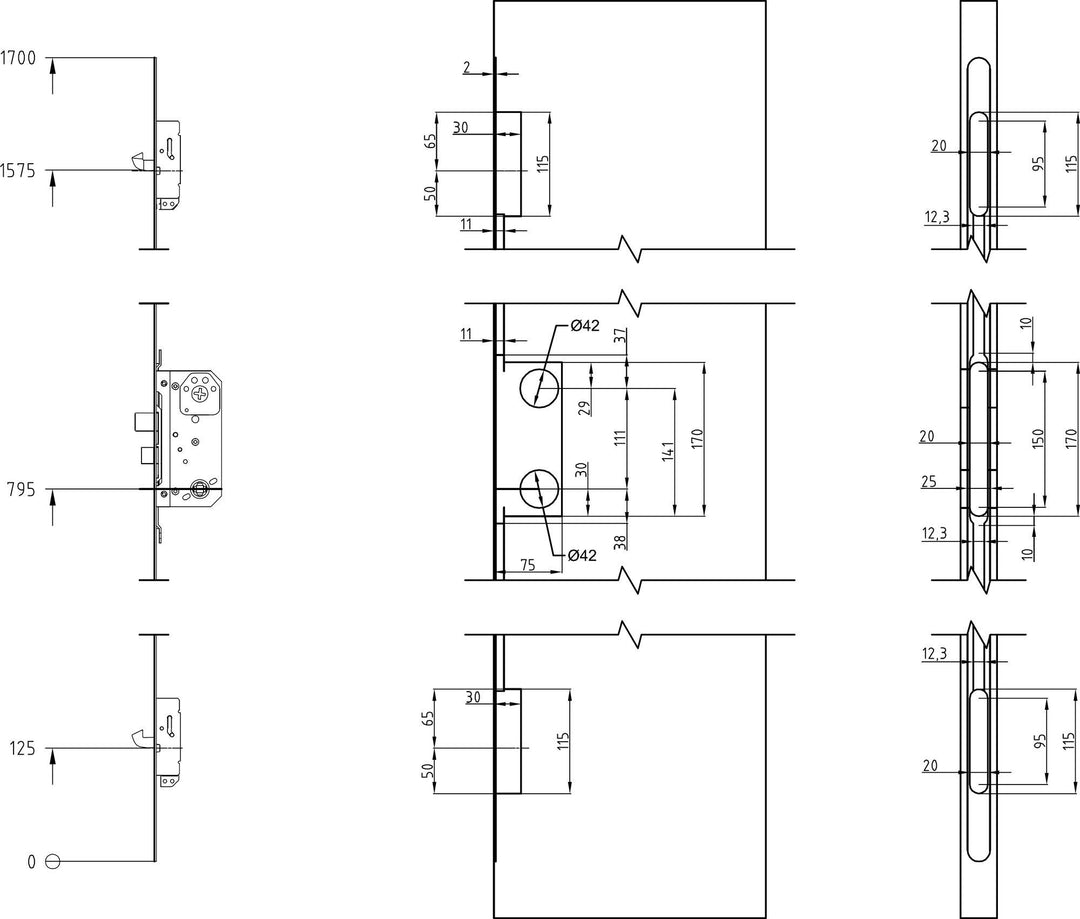 MPL 2025 - 8765 - M5000 - mått och urtagsritning