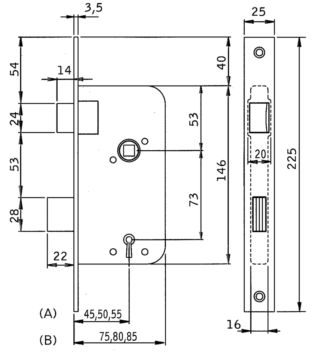 Måttskiss 40 B7