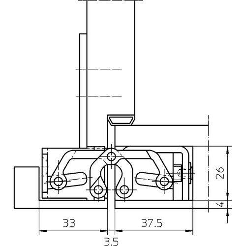 Måttskiss fästplatta TE526_527_3D