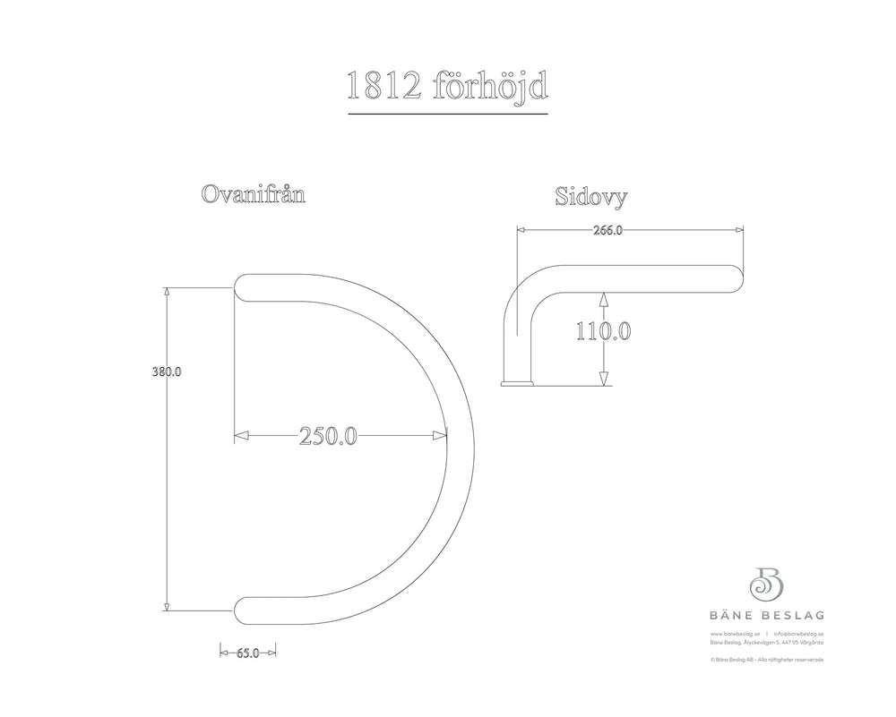 Måttskiss 1812-RD-Förhöjd
