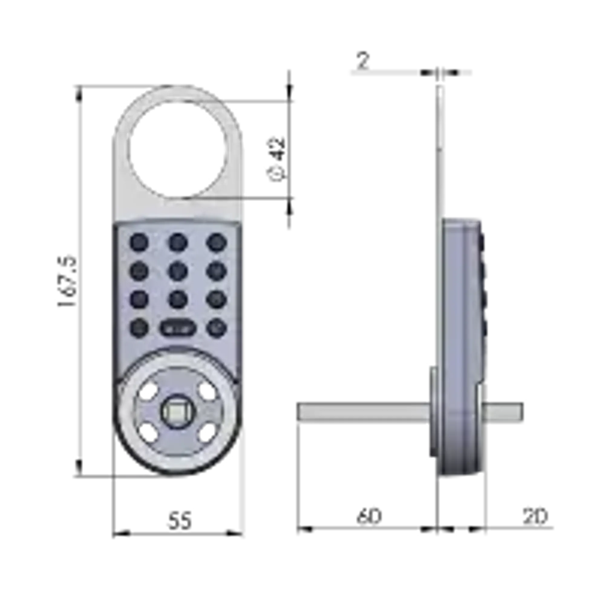 Måttskiss Keyless 200