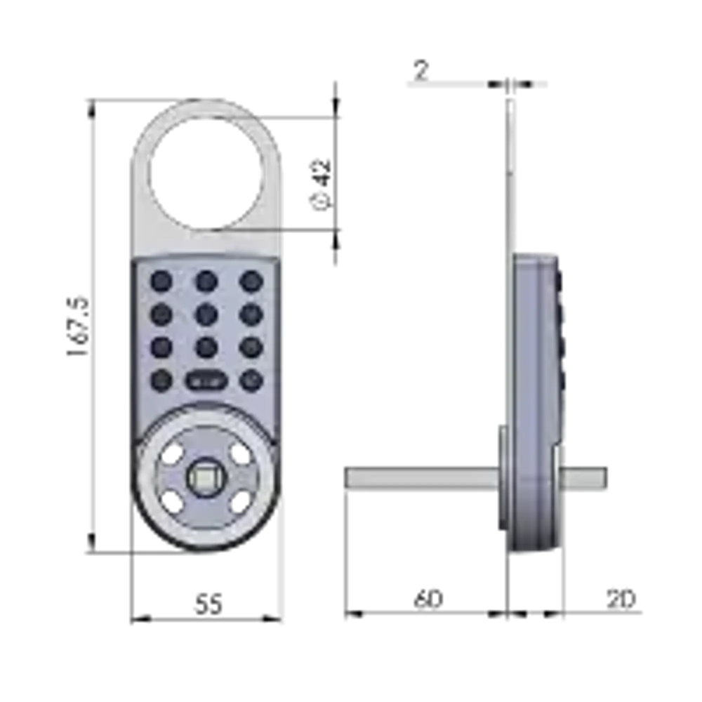 Måttskiss Keyless 200
