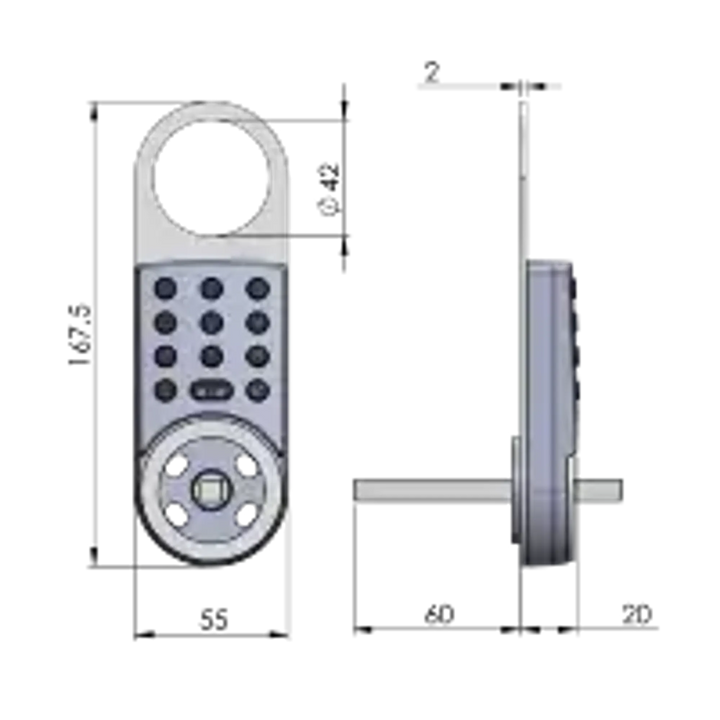 Måttskiss Keyless 200