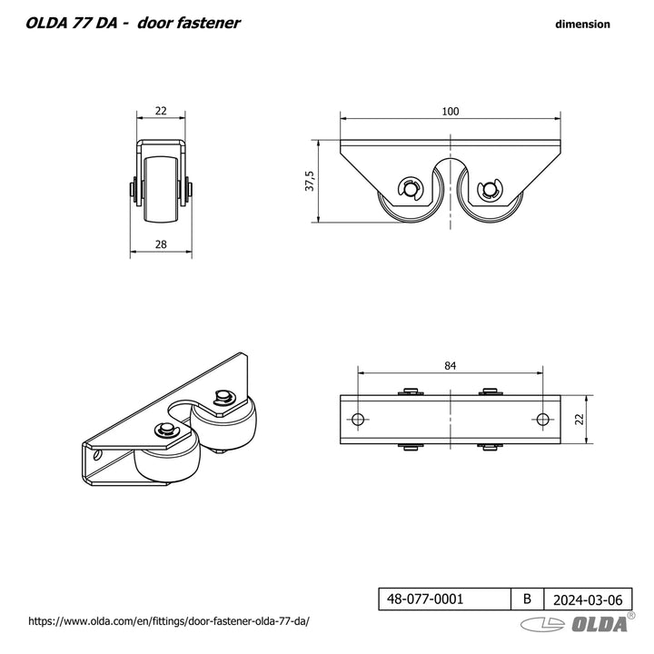 Måttskiss OLDA-77-DA