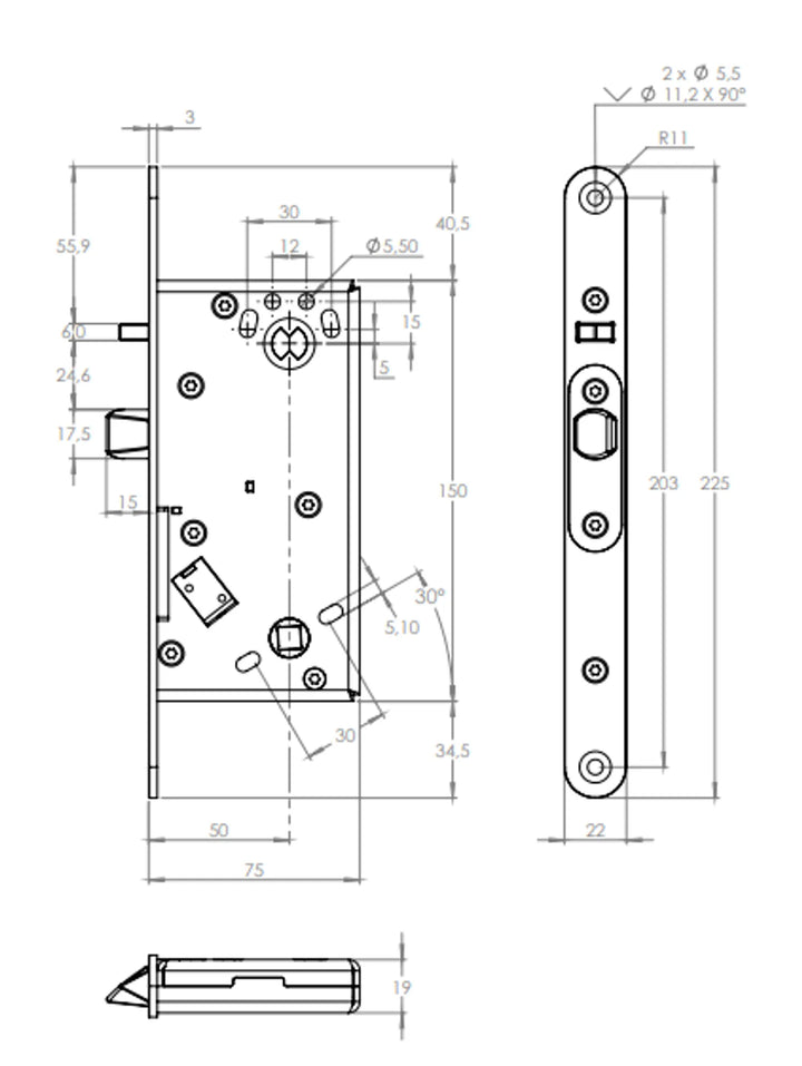 Måttskiss SL620 - Classic