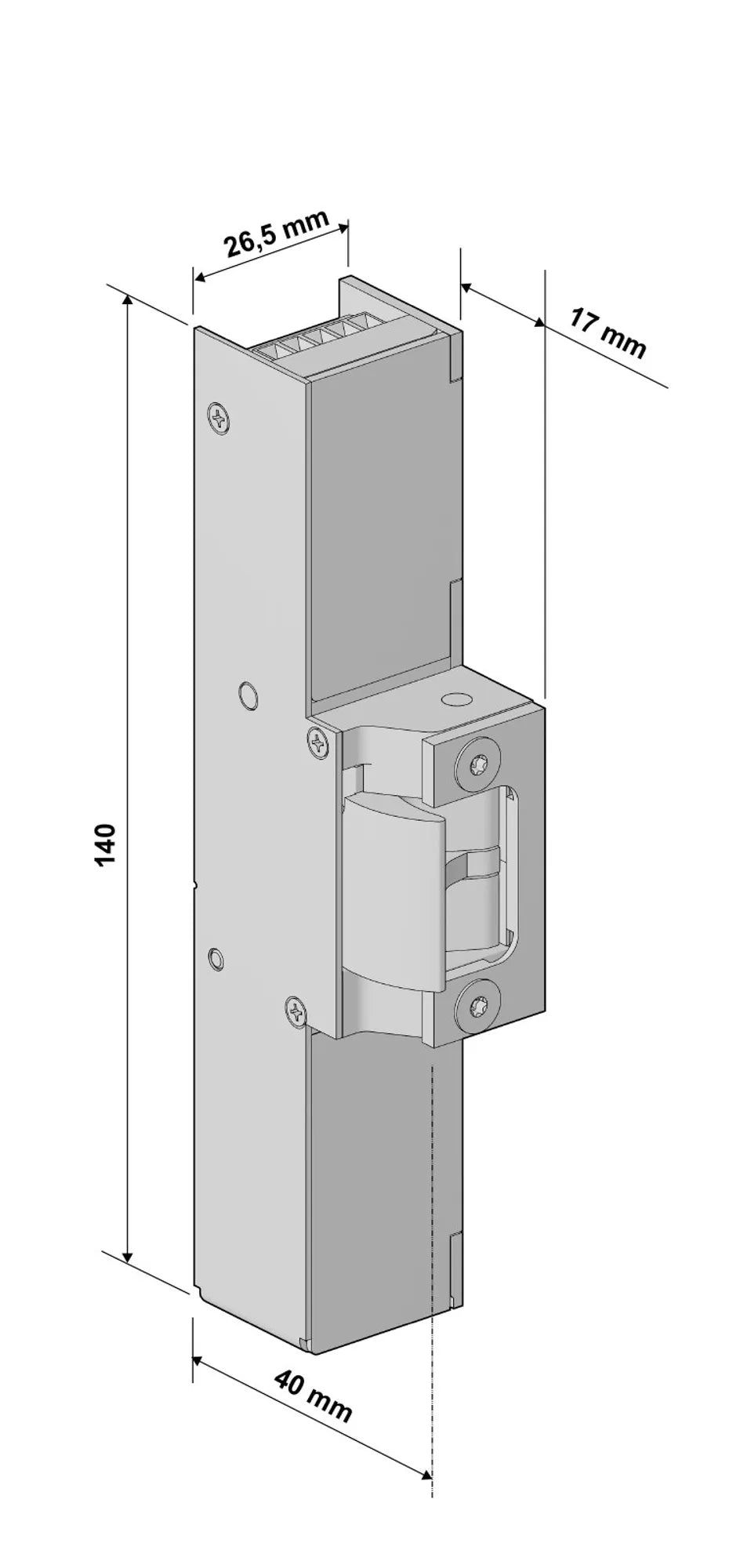 Måttskiss elslutbleck 920C