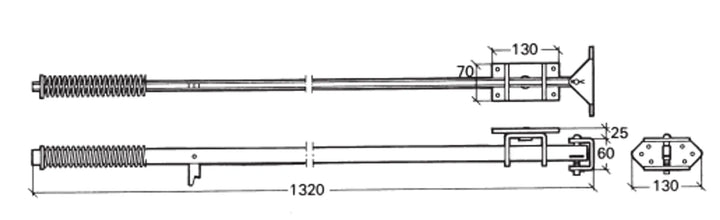 Måttskiss porthållare 580
