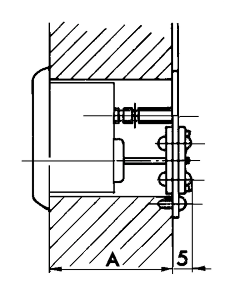 Måttskiss skåplås 2593