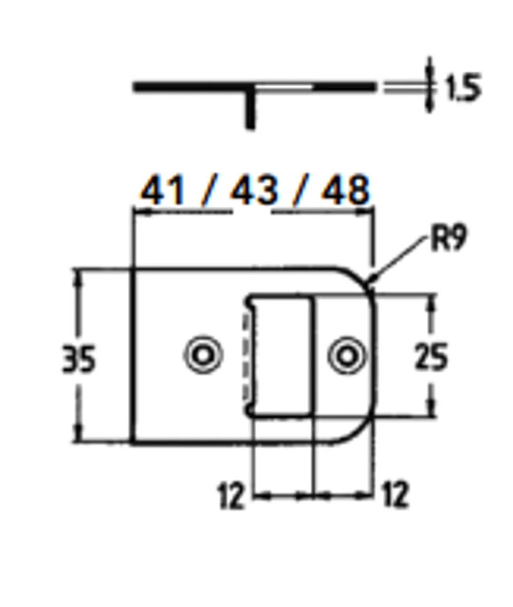 Måttskiss slutbleck 2521