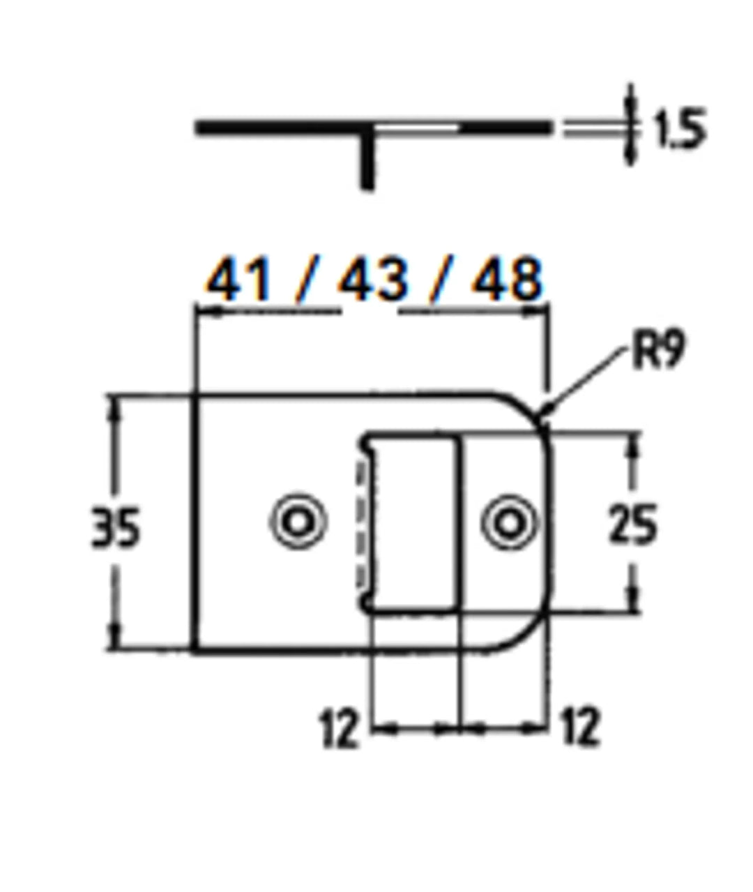 Måttskiss slutbleck 2521
