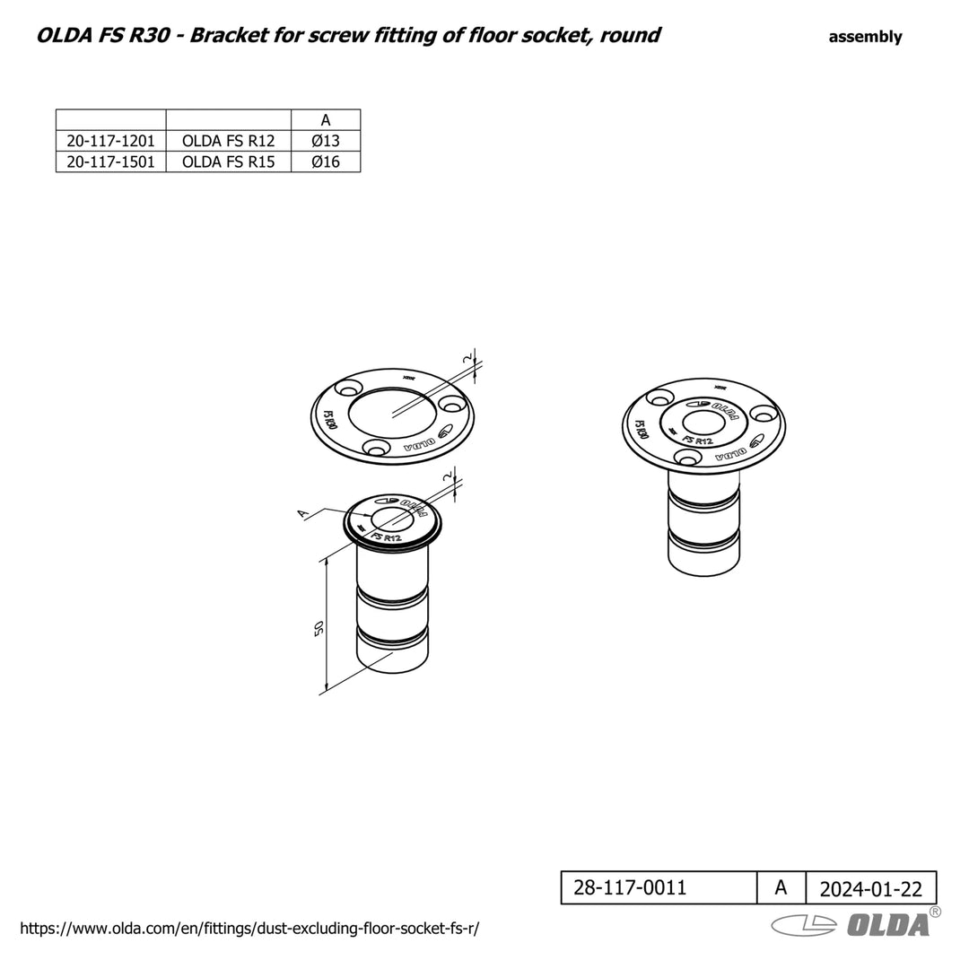 Montering OLDA-FS-R30