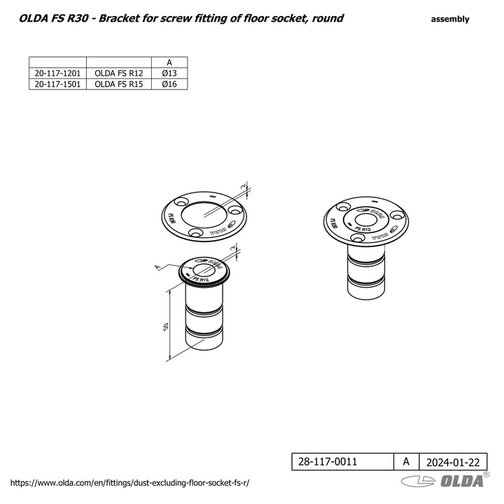Montering OLDA-FS-R30