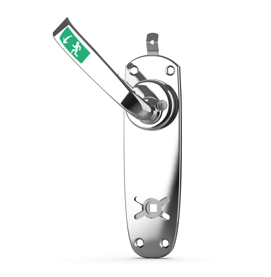 Nödutrymningsbeslag 796 krom hö