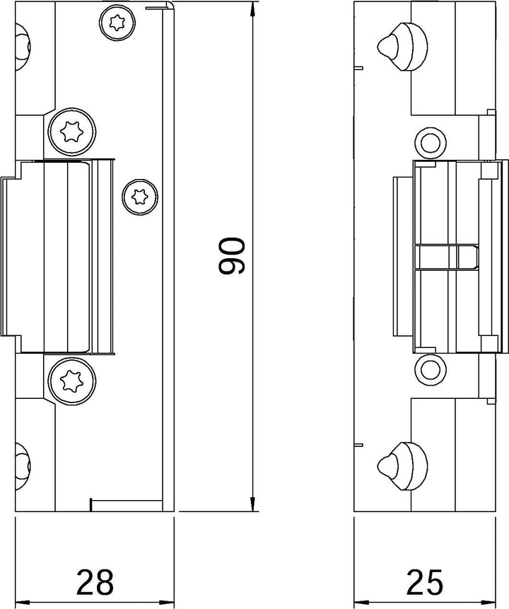 STEP 40 elslutbleck måttskiss