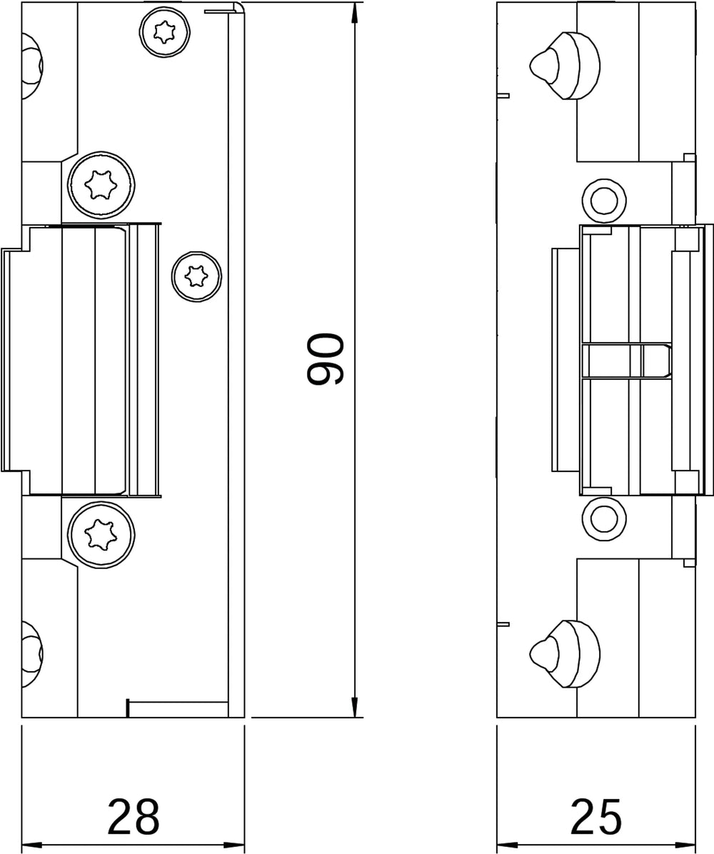 STEP 40 elslutbleck måttskiss