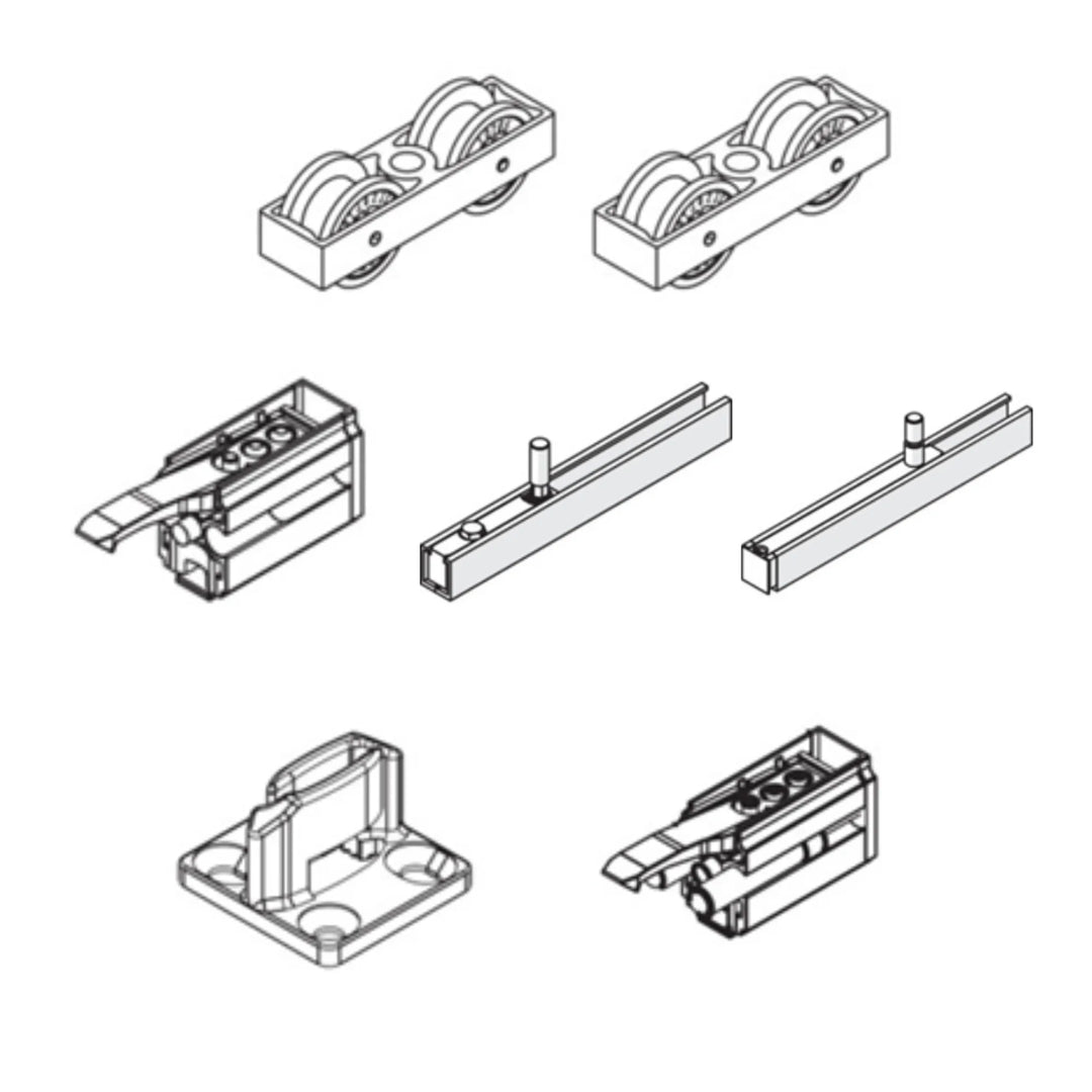 Skjutdörrsbeslag 80 B-Pocket Hawa