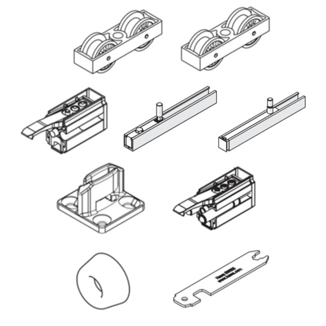 Skjutdörrsbeslag 80 B-Pocket Hawa Junior