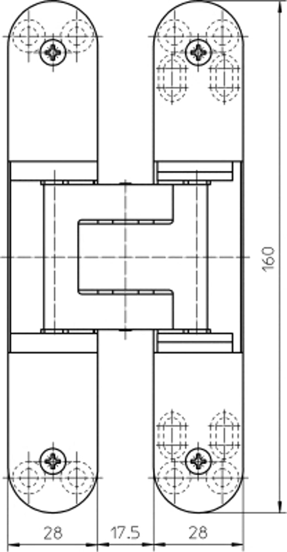 TE 340 gångjärn mått del 1