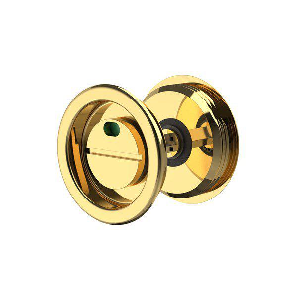 Toalettlås skjutdörr mässing