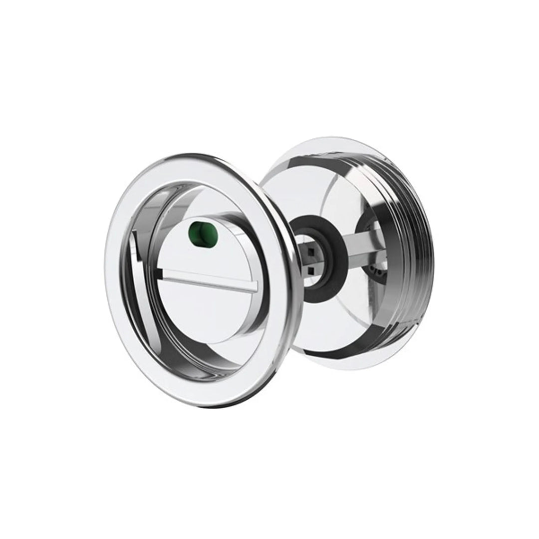 Toalettlås skjutdörr krom.