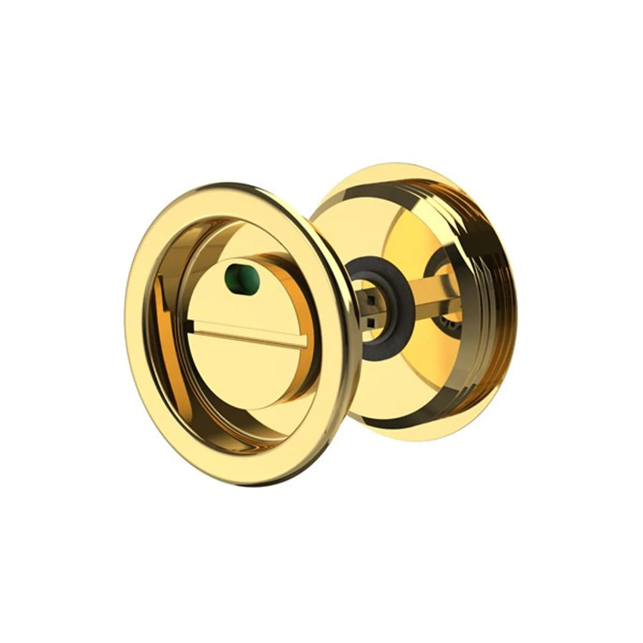 Toalettlås skjutdörr mässing