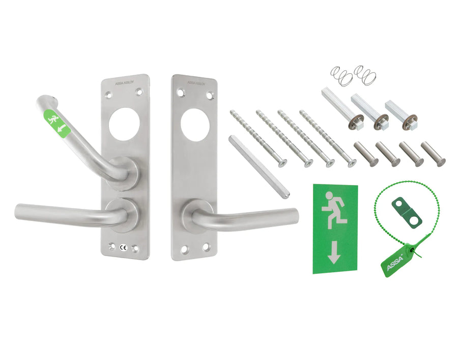 Utrymningsbeslag 179A SS Rör Komplett Höger - 1444434101031 Komplett sats