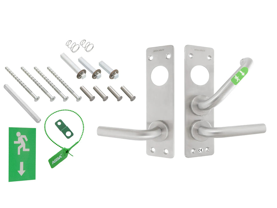 Utrymningsbeslag 179A SS Rör Komplett Vänster - 1444434102031 Komplett sats