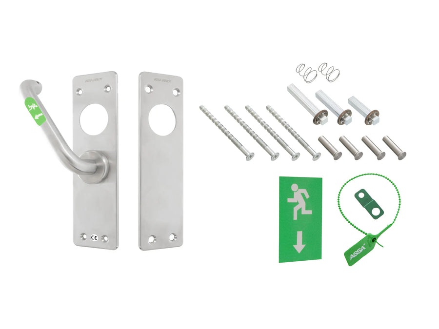 Utrymningsbeslag 179B SS Rör Höger - 1452868101031 Komplett sats