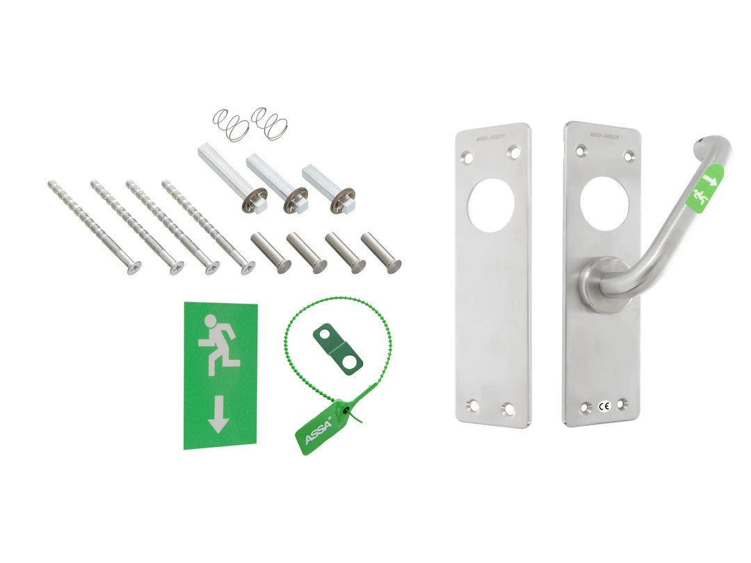 Utrymningsbeslag 179B SS Rör Vänster - 1452868102031 Komplett sats